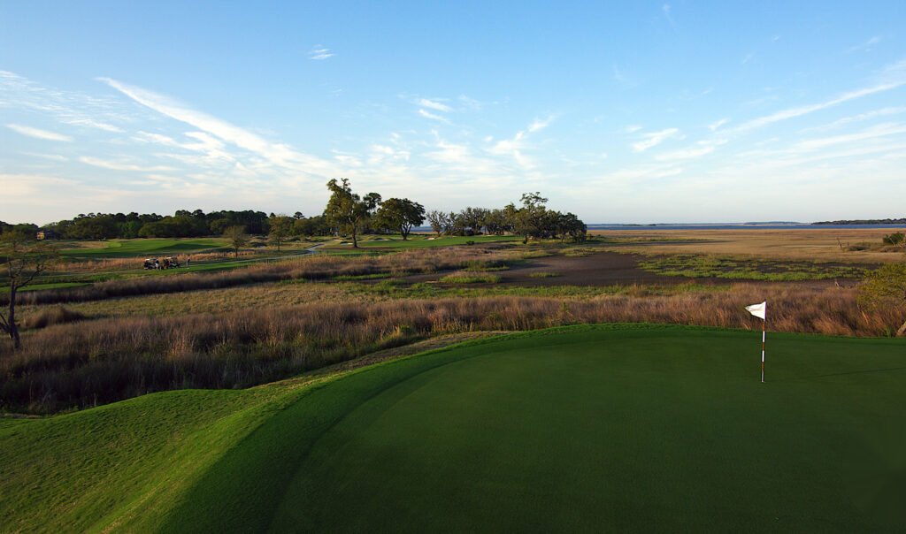 Colleton River Bluffton SC Real Estate championship golf fairway merging with lowcountry marsh at colleton river